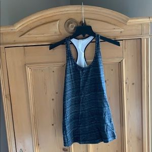 Lululemon striped workout tank- size 10